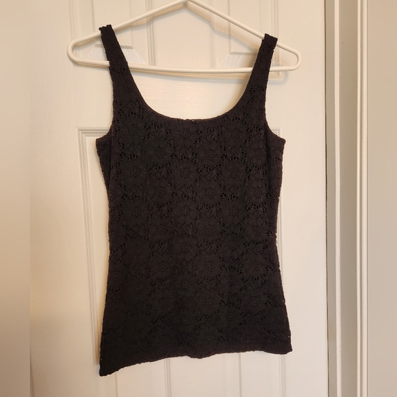 WHBM Black Lace Tank,  Size XS - Picture 2 of 4